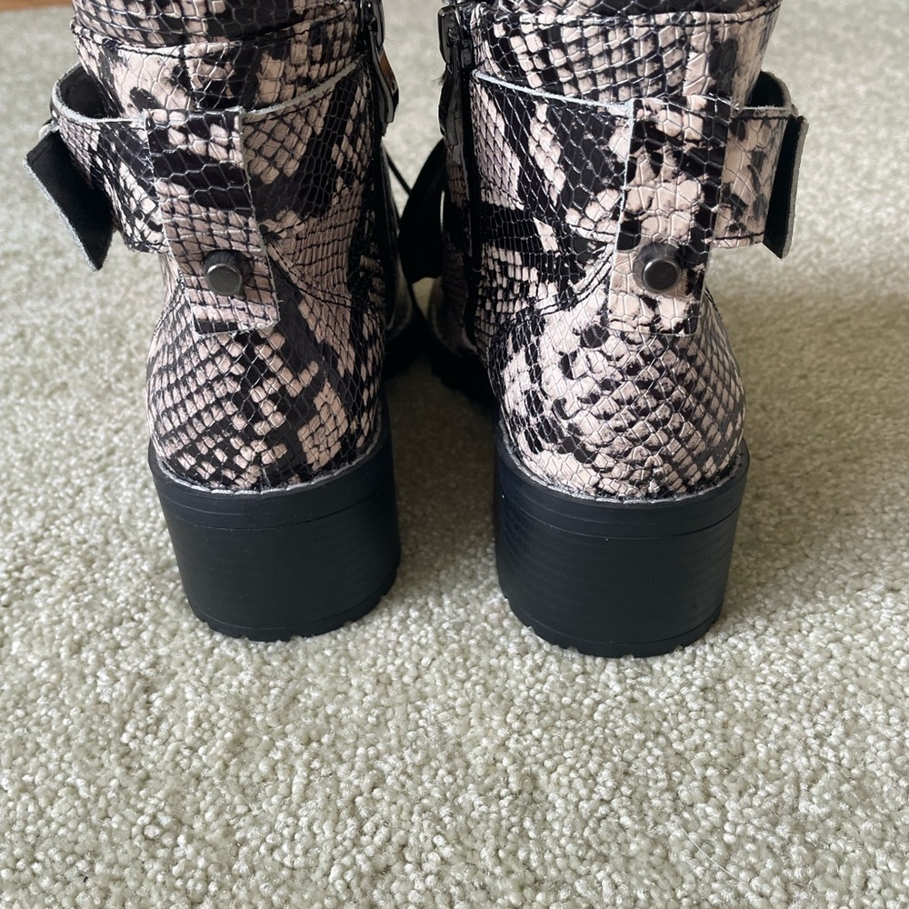 Snakeskin ankle boots